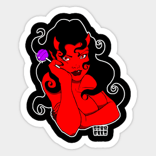 Lollipop Demon Girl Sticker